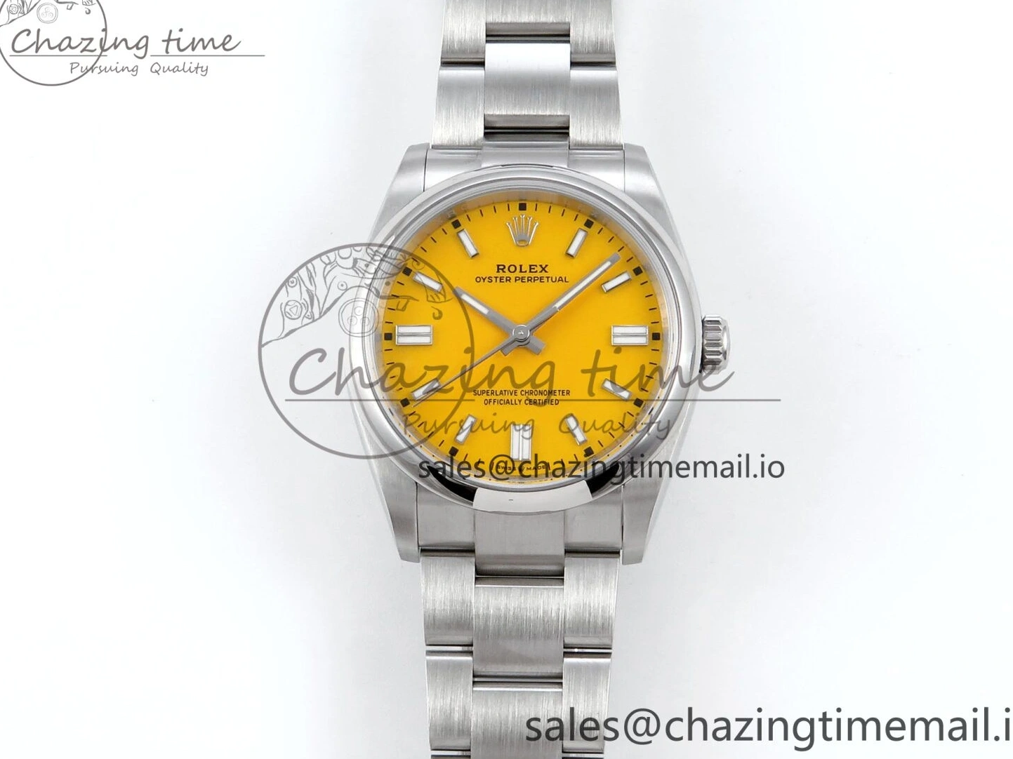MiroTime 0330 Oyster Perpetual 126000 36mm EWEF Best Edition 904L Steel Yellow Dial A Supportive 777